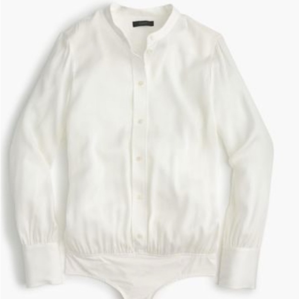 J. Crew Stretch Bodysuit Cotton Long Sleeve